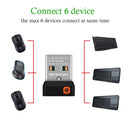 Unifying 6 Channel Wireless Dongle Receiver USB Adapter For Logitech Mouse MX M905 M510 Keyboard K400 k350 Wireless Receivers