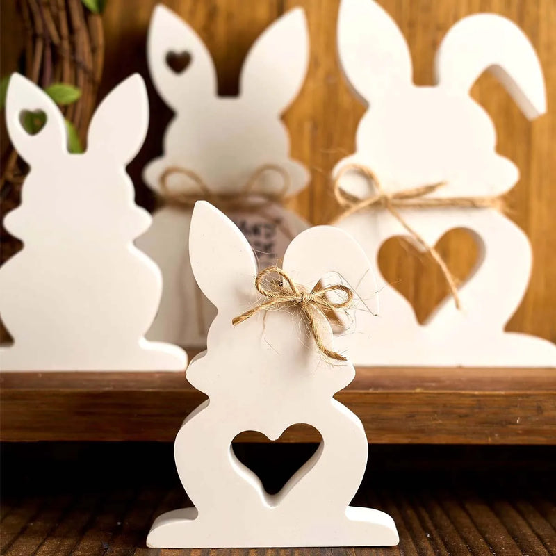Love Rabit Silicone Candle Mold DIY Easter Heart Bunny Ornament Craft Gift Making Molds Soap Plaster Resin Home Decor Tools