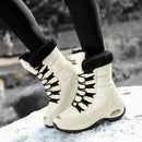 Moipheng Women Boots Winter Keep Warm Quality Mid-Calf Snow Boots Ladies Lace-up Comfortable Waterproof Booties Chaussures Femme
