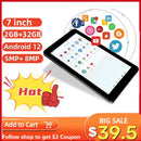 7 INCH 2GB RAM 32GB ROM Android 12 Tablet PC QP70 Quad-Core MTK8168  WIFI Front 5.0MP Rear 8.0MP 3000 mAh Li-ion Battery