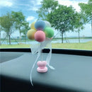 Car Ornaments Nodding Balloon Car Dashboard Decor Shaking Head Toys Bobblehead Car Accessories  accesorios para auto
