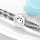 2021 New Arrival Sparkling 925 Sterling Silver Round Clear CZ Clips Beads for Jewelry Making Fit Reflexions Charm Bracelet