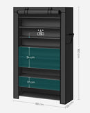 SONGMICS 10-level 28x88x160 cm shoe rack Shoe Cabinet Shoe storage Dustproof Cover Shoe Organizer