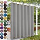 Custom Blackout Curtain Outdoor Waterproof Windproof Curtains Top Bottom Grommets Curtain for Balcony/Garden/Patio/Porch/Pool