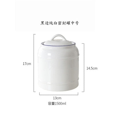 Ceramic Lid Sealed Cans Candy Cans Household Snack Storage Bottle Coffee Beans Tea Cans Kitchen Multigrain Storage Container