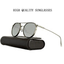 Heavy Metal Sonnenbrillen für Herren Runde Steampunk Sonnenbrillen Damen Trendige Luxe Punk Fashion Brillen Gafas De Sol Hombre Zonnebril