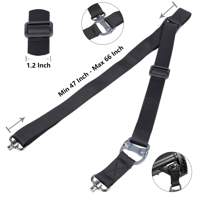 Two Point Sling with QD Sling Design, Quick Adjust Feature, and QD Sling Swivel for Shotgun Sling Compatibility