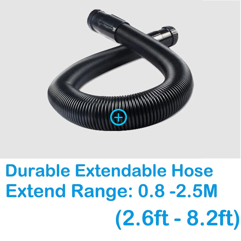 2800W Dog Blow Dryer Adjustable Speed Temperature Control with 3 Nozzles, Extendable Hose for Pet Hair Grooming, Vehicle Dryer