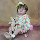 60CM 3D Skin Visible Veins Reborn Baby Girl Finished Tayra Doll Cloth Body Toy Soft Silicone Princess Toddler Alive Bebe