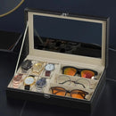 High-end PU Leather Glasses Case Large-capacity Sunglasses Men Sunglasses Women Myopia Glasses Case Jewelry Display Box