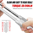 28-210Nm Drehmomentschlüssel Knarre 1/2" Radschrauben Radmutternschlüssel 460mm mit Verlängerung & Radschraubennüssen 17mm/19mm/21mm & Koffer