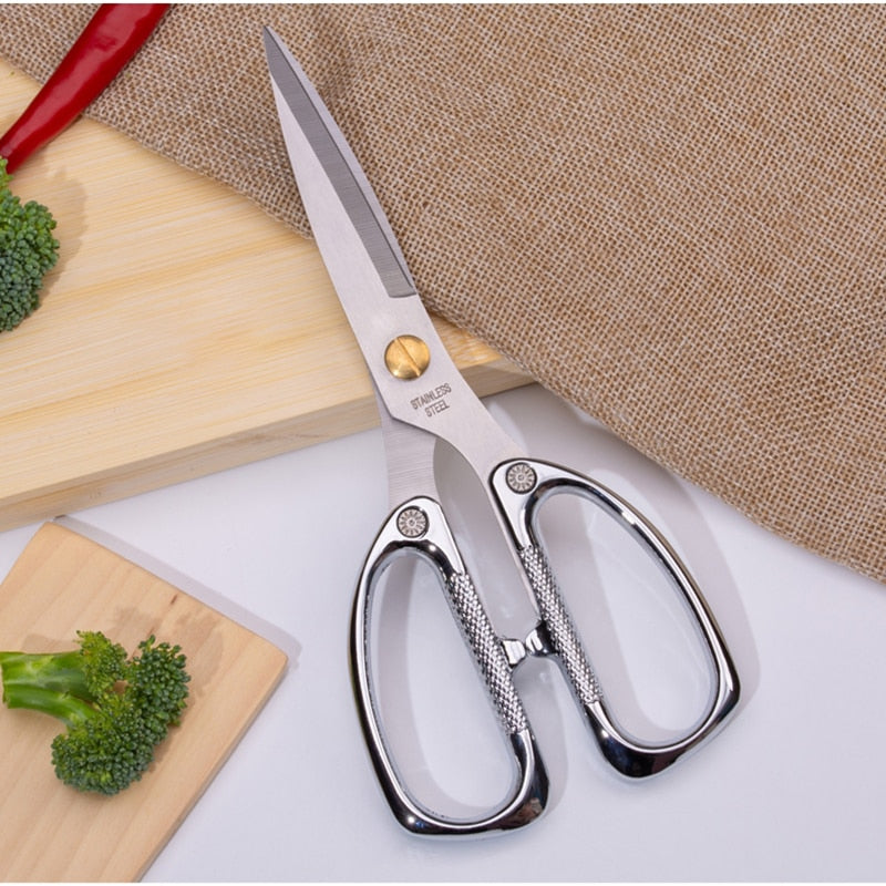 XITUO Stainless Steel Kitchen Scissors Powerful Chicken Bone Scissors Cook shear Fish Duck cut Chef Scissors knife tool