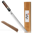 GRANDSHARP Professional Filleting Knife Japanese Sakimaru Blade 10.6 Inch Chef Knife 8cr18mov Stainless Steel Wooden Gift Box