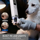 Electric Pet Nail Grinder With LED Light Cat Dogs Nail Clippers USB Rechargeable Paws Nail Cutter Pet Grooming Trimmer Supplies