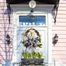 40cm DIY Easter Wreath With Cross Spring Decoration Easter Front Door Garland Wall Hanging Home Artificial Wreath Decor