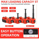 Electric Car Jacks 5Ton 12V Hydraulic Jack with Tire Air Pump and LED Light,Electric Car Jack Lift Floor Jacks for SUV Car Tire