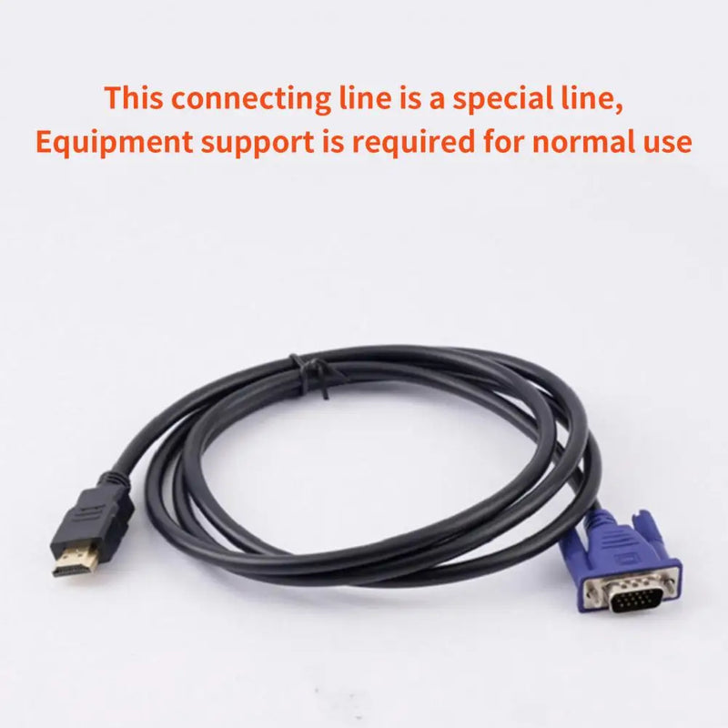 HDMI-compatible to VGA Cable Reliable Anti-interference Golden Plated HDMI-compatible Male to VGA Male Adapter for Desktop