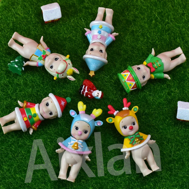 Aixlan Sonny Angel Igure Kawaii Christmas 8cm PVC Action Figure Amine Christmas Gift Collectible Model Toys Kid Gift