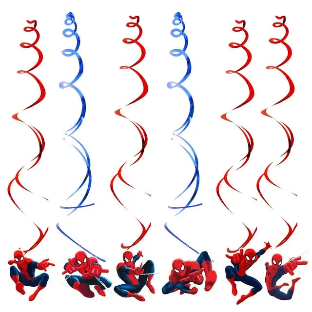 Spiderman Party Supplies Include Paper Cups Plates Balloons Tablecloth Cake Toppers for Kids Birthday Party Decor Baby Shower