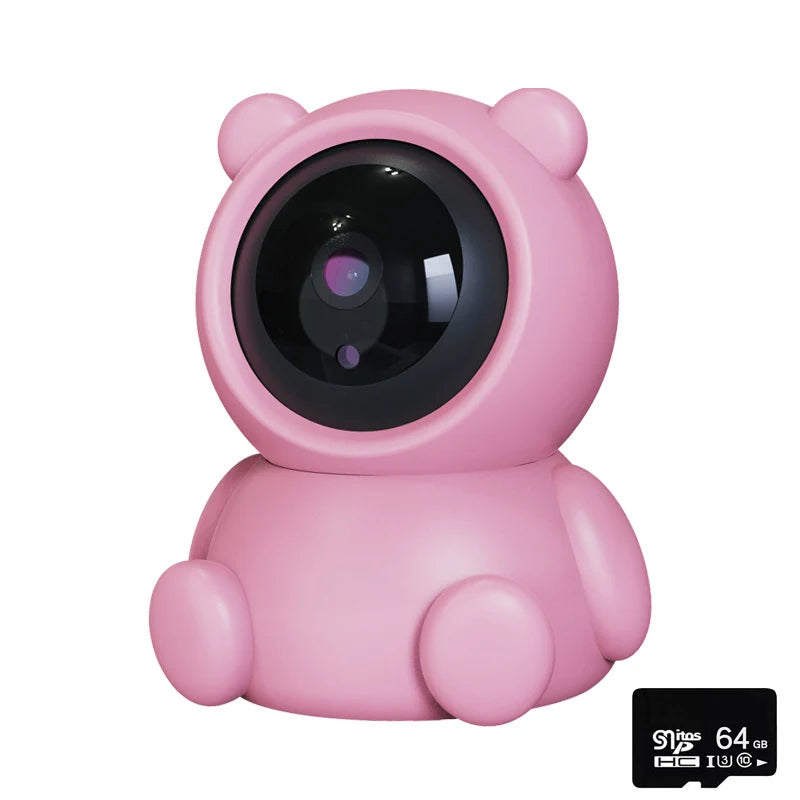 Smart Home Baby Security Monitor WiFi IP Camera Cartoon Bear Halloween Gift CCTV 1080P HD Surveillance Auto Tracking Camera