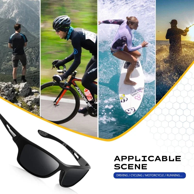 Fashion Men Polarized Sports Sunglasses Women Outdoor Driving Glasses Dustproof Riding Motorcycle Fishing Golf Glasses UV400
