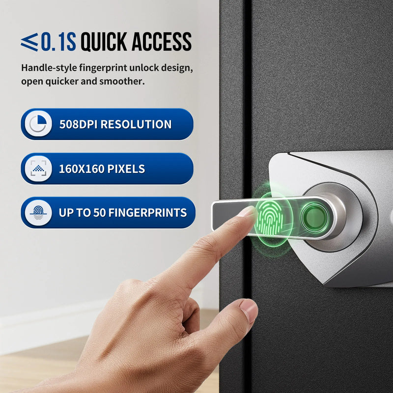 SF0605 19.69 Inch Fingerprint Locks Safe 1.8Cub Large Capacity Store Deposit Box Smart Home Office Safe