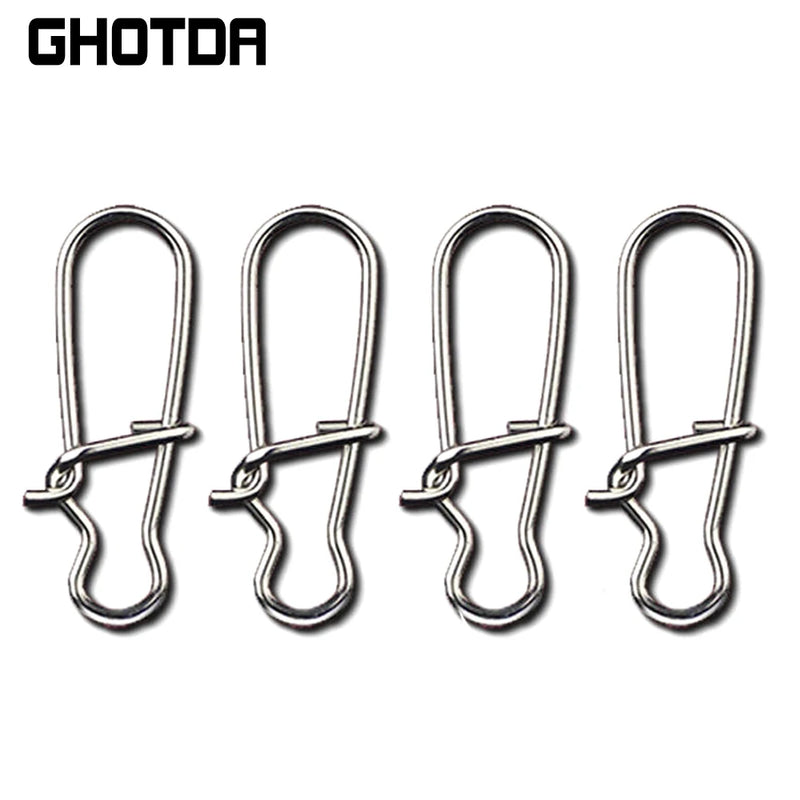 GHOTDA Strength 8kg-47kg Fishhook Lure Carabiner Tackle Tool Fly Fishing Accessorie Fishing Connector Swivel Snap Pin Strong