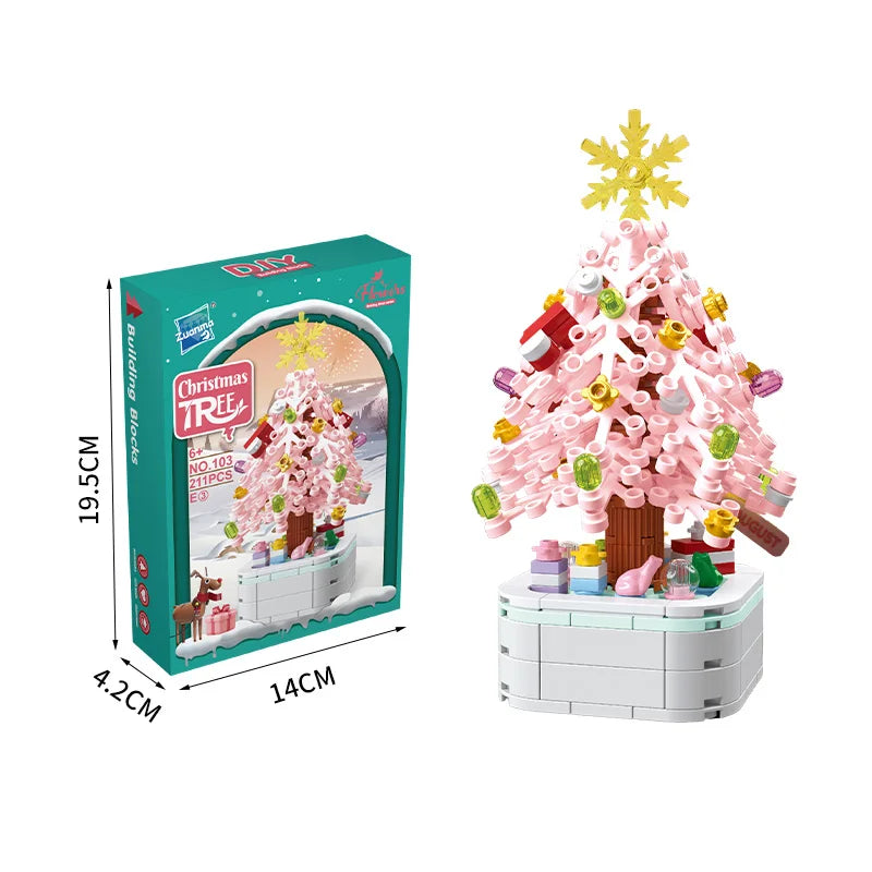 Christmas presents Christmas Tree section2 Building Block Assembly accessories DIY building block potted Christmas tree