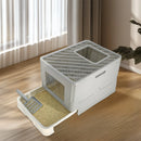 Bingopaw Cat Litter Box with Lid, Enclosed Potty, Large Top Entry Anti-Splashing Toilet, Easy to Clean Including Litter Scoop