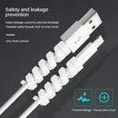 12pcs Cable Protector Universal Silicone Data Cable Spiral Winder Wire Cord Organizer Cover for Iphone USB Charger Cable Cord