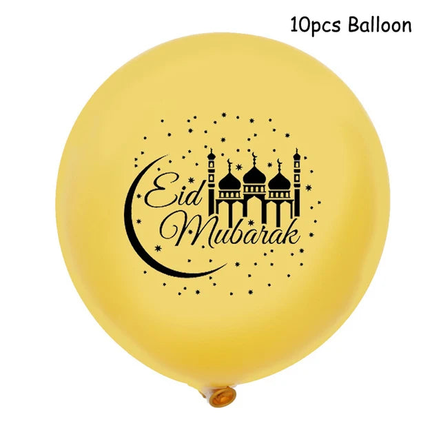 Muslim Festival Jewish Passover Disposable Tableware Paper Plates Cup Flag Balloons Home Party Favors Decoration Party Supplies