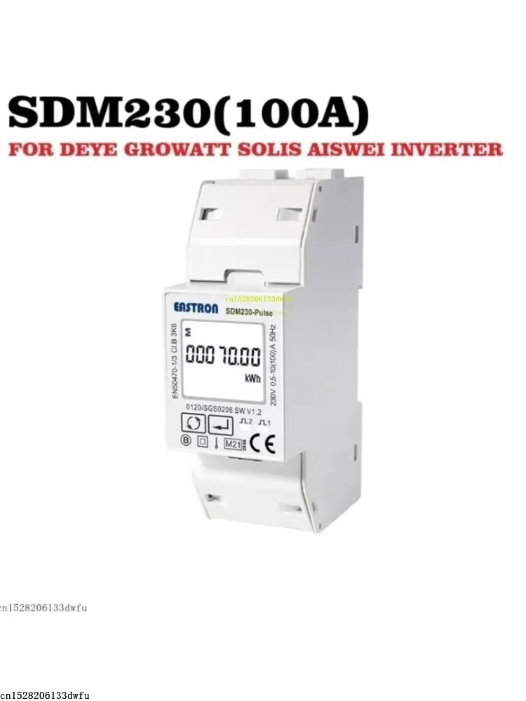 CHINT DDSU666 DTSU666 80A Din Rail Digital Voltmeter Current Power Electric Energy KWH Meter Volt Amp Modbus RS485 AC 230V 380V