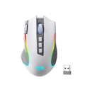 Redragon M612 PRO RGB BT 2.4G Gaming Gamer Mouse, 8000 DPI Wireless Optical 9 Programmable Buttons 7 Backlit Modes, B