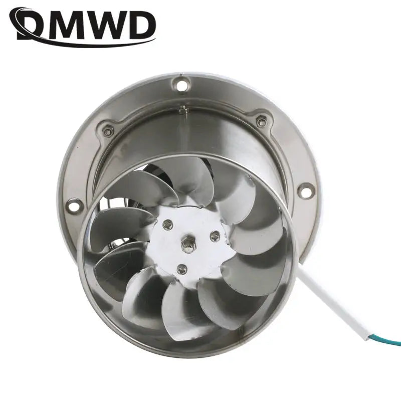 DMWD 4 inch Exhaust Fan Bathroom Pure copper motor Extractor Ventilation 4" Kitchen Toilet Wall Ventilator Inline Pipe Duct Fan