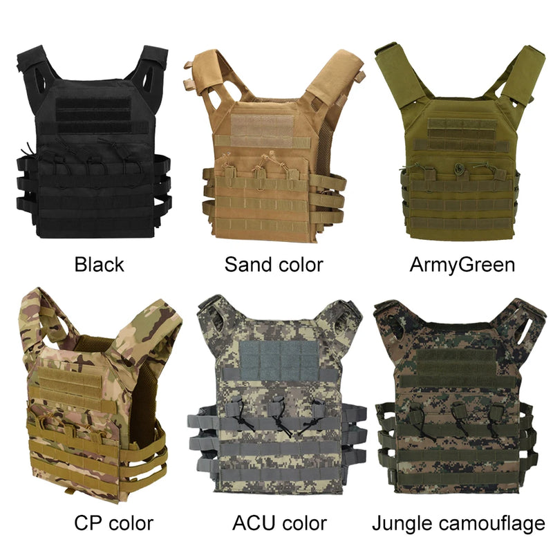 Tactical Vest Waterproof Outdoor Body Armor Lightweight JPC Molle Plate Carrier Hunting Vest CS Game Jungle Security Equipment