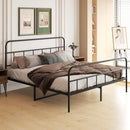 Metal Platform Bed frame with Headboard, Sturdy Metal Frame, No Box Spring Needed
