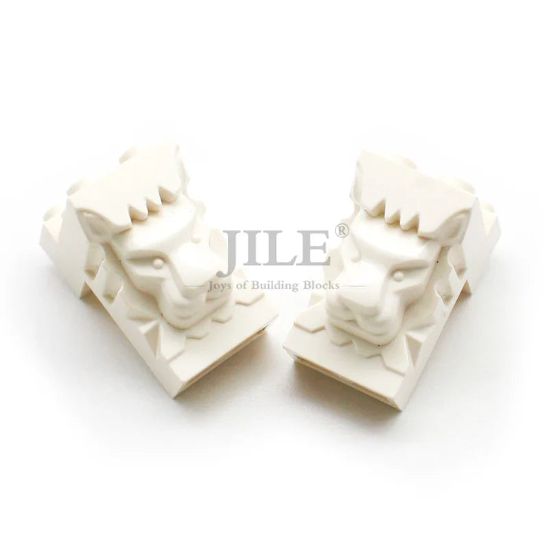 20pcs Building Blocks Brick Modified 2x3x3 with Cutout and Lion Head 30274 City Street View DIY Enlighten Compatible