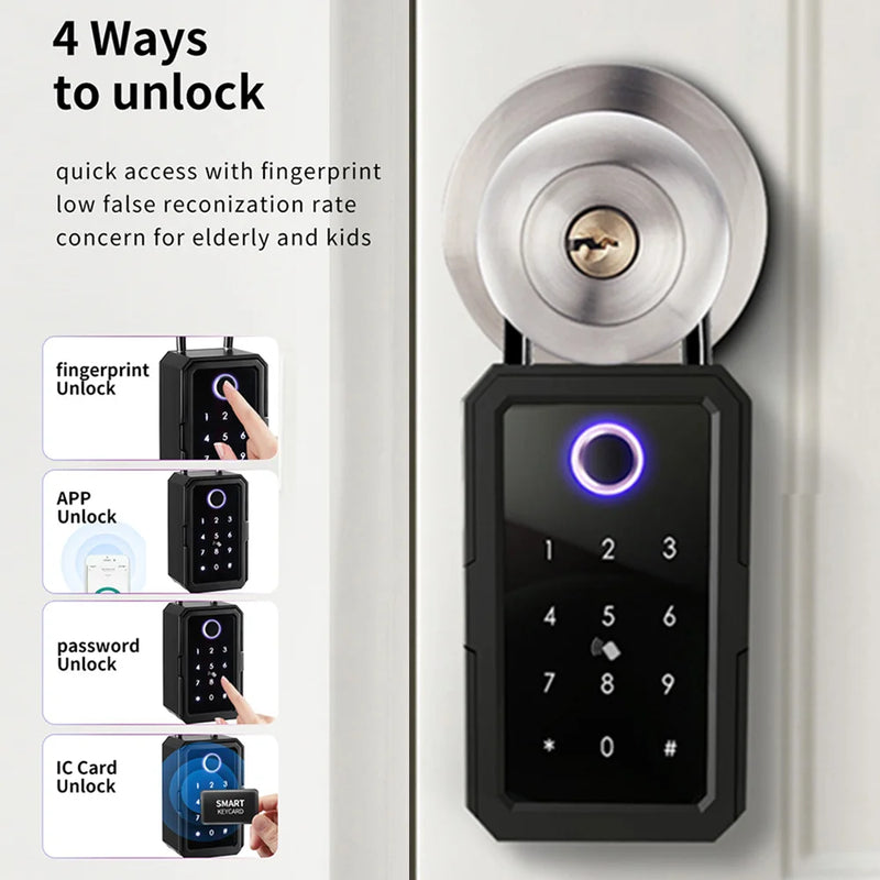 Box Automatic Finger Tuya Smart Key Box Fingerprint Safe Storage Lock Key Digital Security