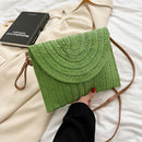 Summer Beach Straw Clutch Bag Cute Crossbody Bag for Women Travel Shoulder Bags Purse Ladies Casual Wicker Handbags