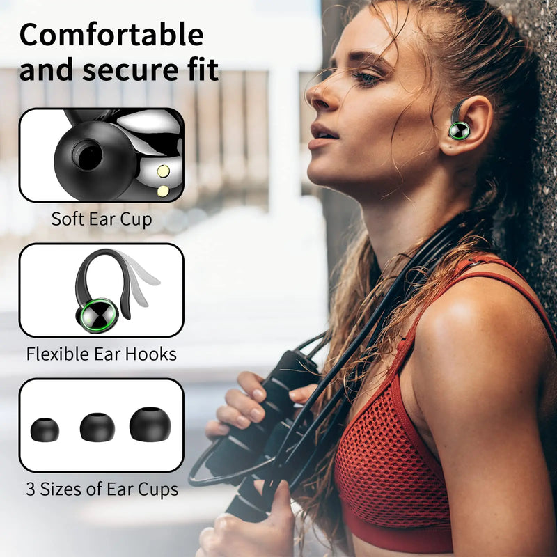 Wireless Earbuds, Bluetooth 5.3 Earbuds Stereo Bass, in-Ear Noise Cancelling Mic, Earphones IP7 Waterproof Sports, 40H Playback.