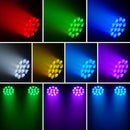 Fieryzeal 4PCS 80W RGBW Par Light DMX512 Control Flat Stage Light 14x6W 4IN1 LED Stage Effect Light for DJ Disco Bar Concert