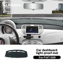 Flannel Dashmat For Fiat 500 2008-2011 Abarth 595 2012 2013 2014 2015 2016 2017 2018 2019 2020 2021-2023 Sunshade Mat Carpet Pad