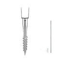 SucceBuy No Dig Ground Anchor 1Pcs 3.94 x 2.76 x 27.56 in DIY Screw in Post Stake Includes 6 Lag Bolts & a Rebar U-Shape Holder