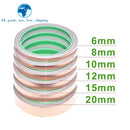 TZT 6-20mm Copper Tape Snail Adhesive EMI Shielding Conductive Adhesive Foil Tape for Stained Glass Paper Electrical Repair