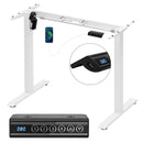 WOLTU Height Adjustable Stand Up Desk Bracket Electric Lifting Desk Frame with USB Charging Port Memory Control for Home Office