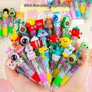 20/40pcs/Set, Cute Retractable Multicolor Ballpoint Pens, Medium Tip Resin Material Office Supplies, School Stationery
