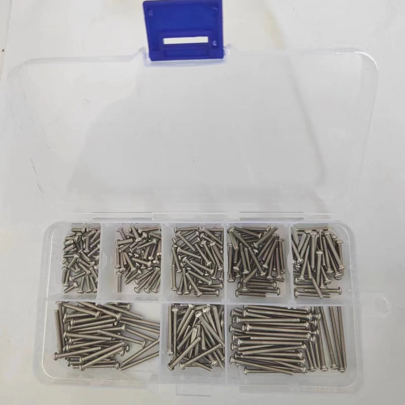 M2 M2.5 M3 M4 M5 M6 M8 M10 Hex Socket Screw Set 304 Stainless Steel Hexagon Button Cap Head Metric Machine Bolt Assortment Kit