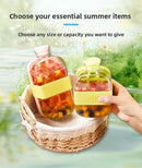 2 in 1 Ice Cube Tray Water Bottle Portable Ice Maker Mold Press Water Fill Ice Bucket Box for Summer Drinks