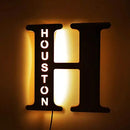 Custom Letters LED Night Light Wooden Engraved Name Home Decor Wedding Birthday Party Christmas New Year Decoration Lover's Gift