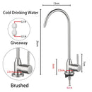 ULA 1/4"Kitchen Faucets Direct Drinking Tap Stainless Steel Water Purifier Faucet Single Cold Water Sink Faucet Filter Faucet